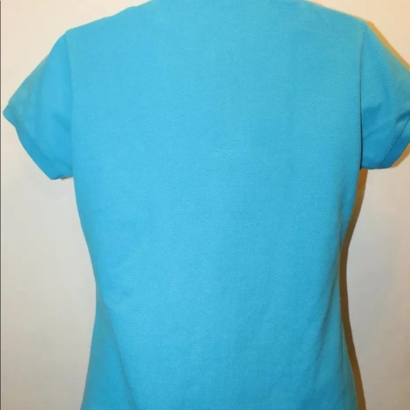 Lacoste Women Ocean Blue Polo Shirt Short Sleeve 6 - Picture 8 of 10